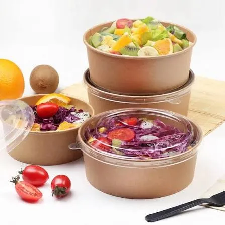 Bowls Kraft 500cc con tapa incluída - 300un